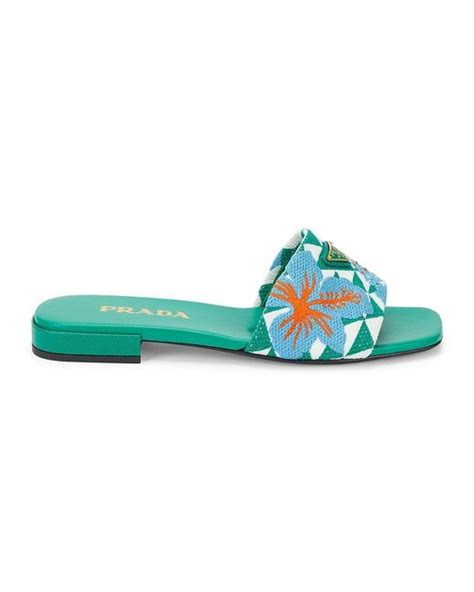 prada jacquard sandals|prada women slides.